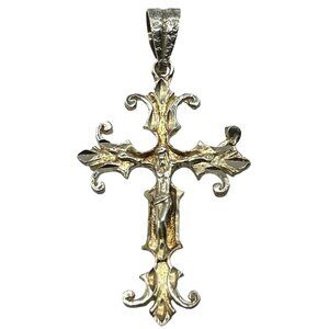 925 Sterling Silver Crucifix Cross Necklace Pendant